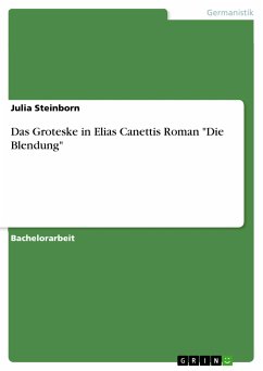 buecher Das Groteske in Elias Canettis Roman "Die Blendung" (eBook PDF) von Julia Steinborn - bücher.de