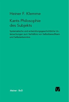 buecher Kants Philosophie des Subjekts (eBook PDF) von Heiner F. Klemme - bücher.de Neuheiten