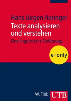 buecher Texte analysieren und verstehen (eBook PDF) von Hans Jürgen Heringer - bücher.de