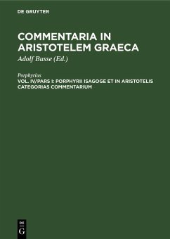 buecher Porphyrii Isagoge et in Aristotelis Categorias commentarium (eBook PDF) von Porphyrius - bücher.de