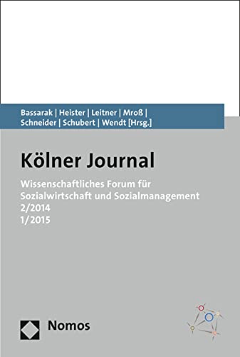 zvab Wissenschaftliches Forum für Sozialwirtschaft und Sozialmanagement 2/2014 1/2015 von Bassarak Herbert: good (2015)