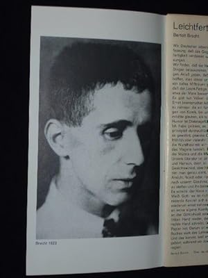 zvab Programmheft 9 Münchner Kammerspiele 1979/80. TROMMELN IN DER NACHT von Bertolt Brecht. Regie: Ernst Wendt Bühne: Johannes Schütz Kostüme: Veronka Dorn Licht: Max Keller. Mit Edgar Selge Franziska Walser Helmut Pick Jen