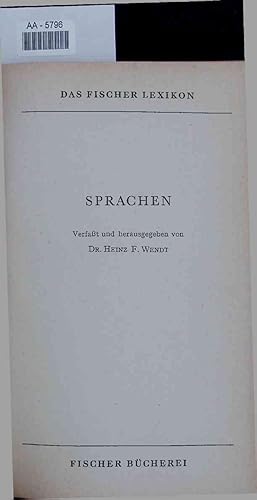 zvab Sprachen. AA-5796 von Wendt Heinz F.:: Softcover
