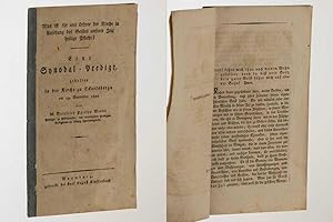 zvab Was ist für uns Lehrer der Kirche in Ansehung der Geistes unserer Zeit heilige Pflicht? Eine Synodal-Predigt gehalten in der Kirche zu Eckartsberga am 19. September 1820. von Wendt Gottfried Richard:: (1820)